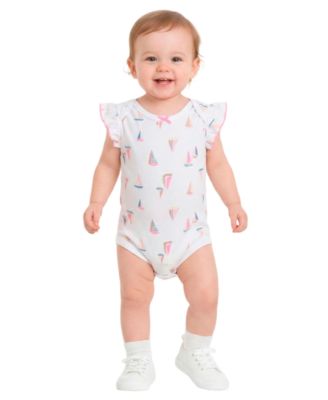Baby Girls' Short-Sleeve Bodysuit with Rattle, 2-Piece Set