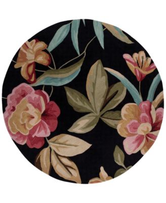 Kas - Coral 4156 Charcoal Flor 5'6" Round Rug