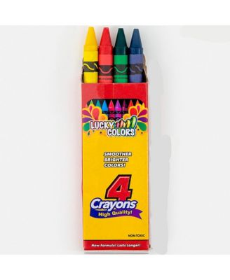4-Color Crayon Set, Art Supplies for Coloring Fun, Bulk School Supplies for Classroom, Perfect for DIY, Graffiti and Coloring