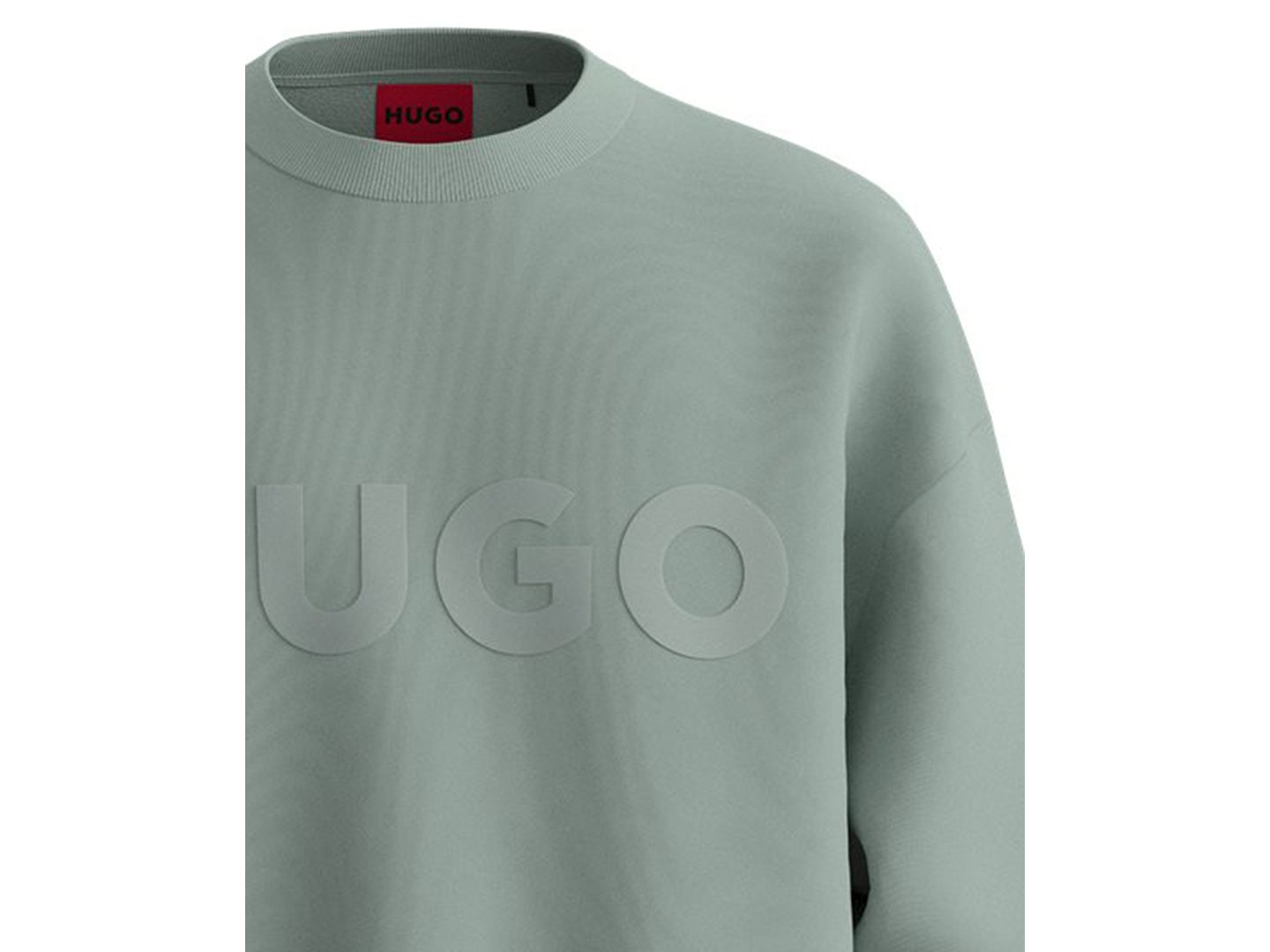 Мужской свитшот Hugo Boss Dinex Crewneck, цвет: Зелёный — фото 3