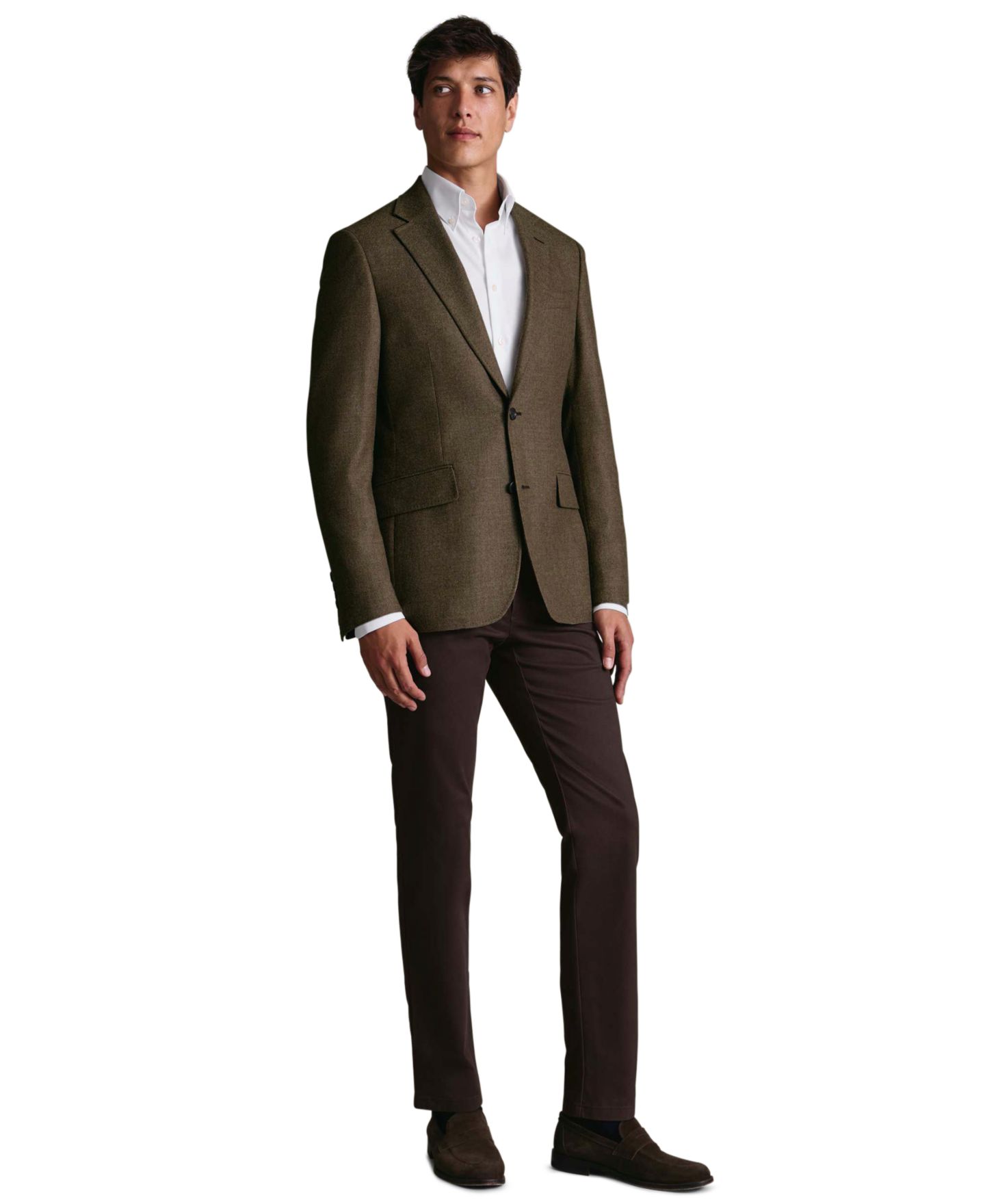 Мужской пиджак Charles Tyrwhitt Texture Slim-Fit Blazer, цвет: Серо-коричневый — фото 2