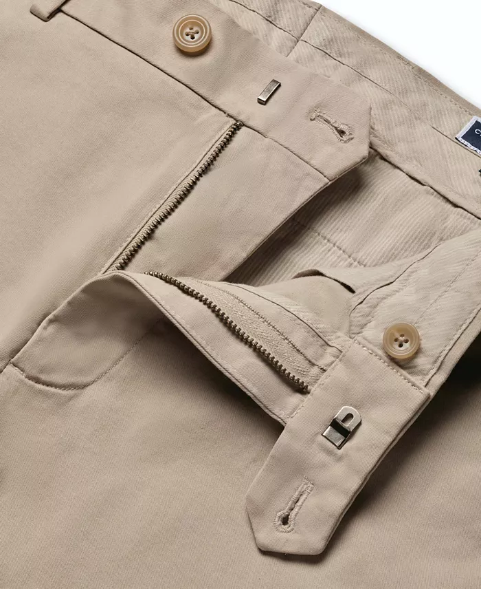 Men's Tan Slim-Fit Washed Chino Pants - thumbnail 5