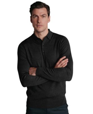 Men's Merino Wool Polo Sweater