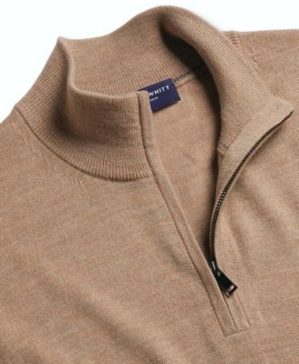 Men's Long Sleeve Quarter-Zip Merino Wool Sweater