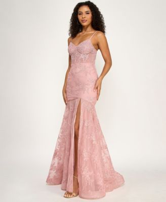 Juniors' Sweetheart Neck Maxi Dress