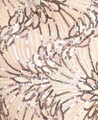 Juniors' Scoop-Neck Embroidered Sequin Maxi Dress