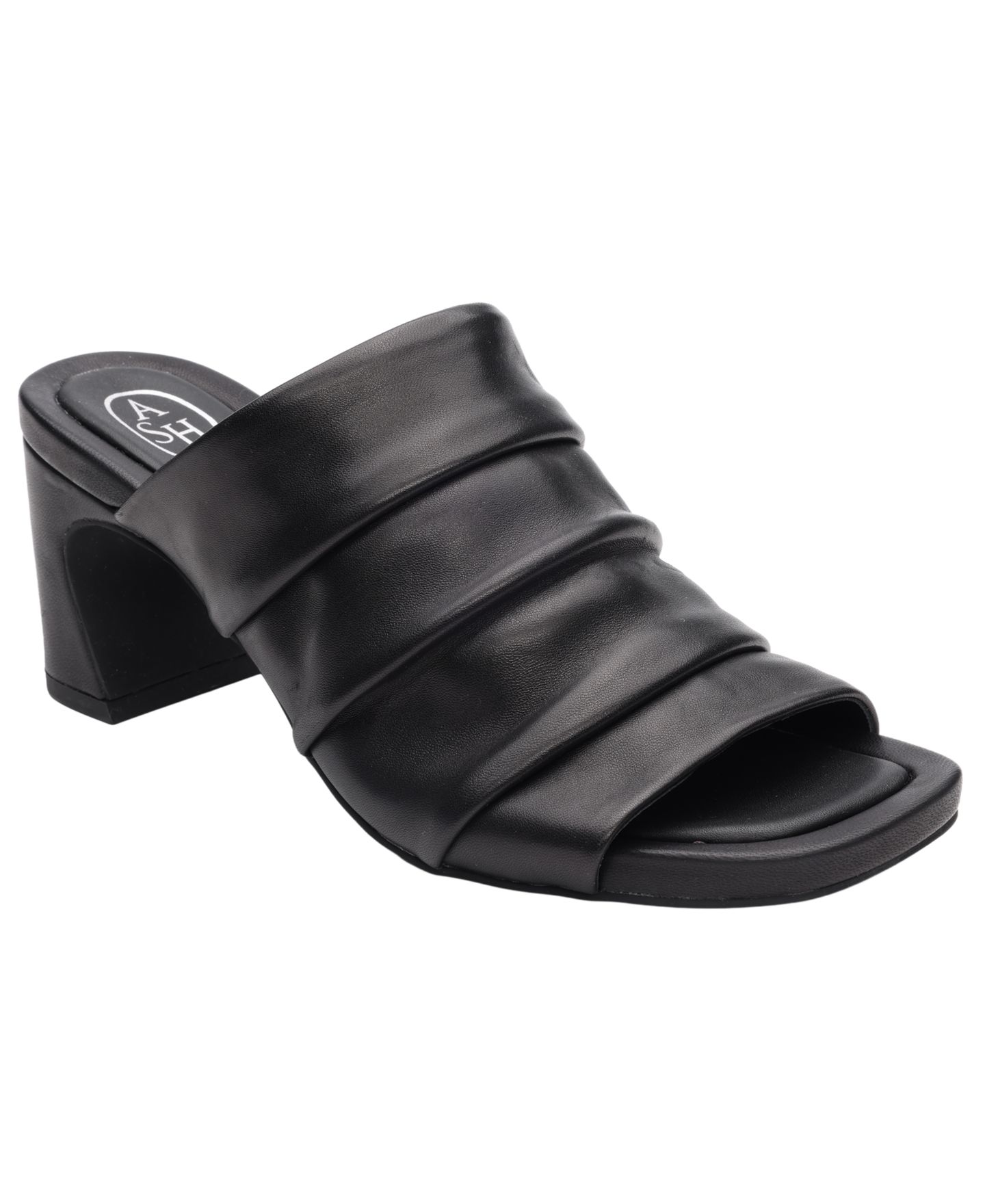 Женские сандалии ASH Eva Slip-On Dress Sandals, цвет: Чёрный кожаный — фото 1