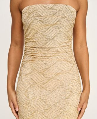 Juniors' Strapless Knit Gown