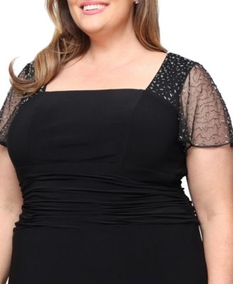 Plus Size Chiffon A-Line Dress