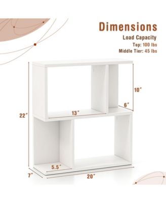 3-Tier Bookshelf with Display Shelf for Small Space