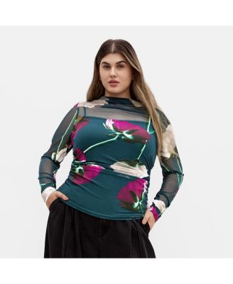 Women's Lauryn Ruched Print Top