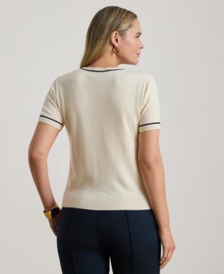 Plus Size Short-Sleeve Sweater