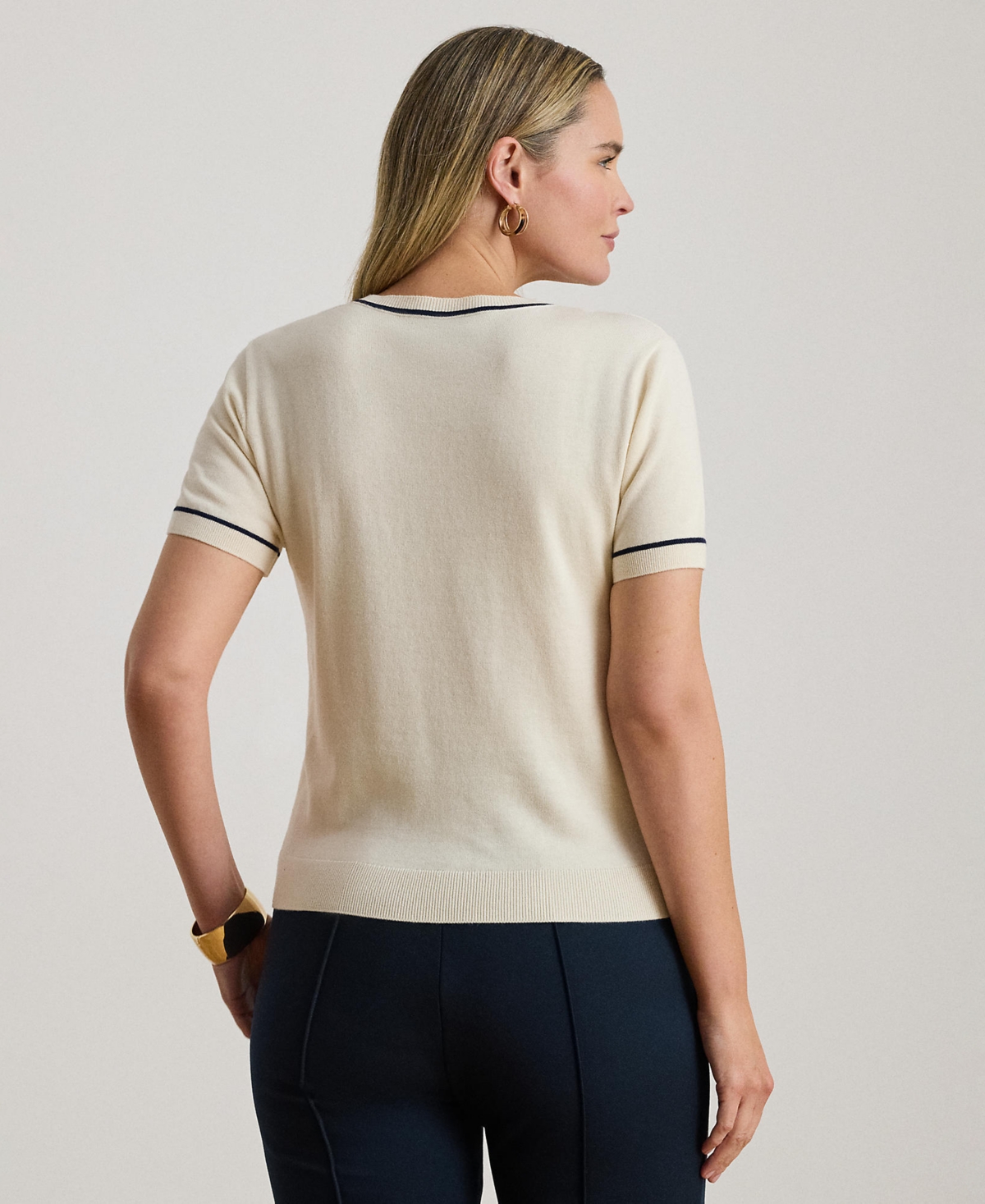 Lauren Ralph Plus Short-Sleeve Sweater