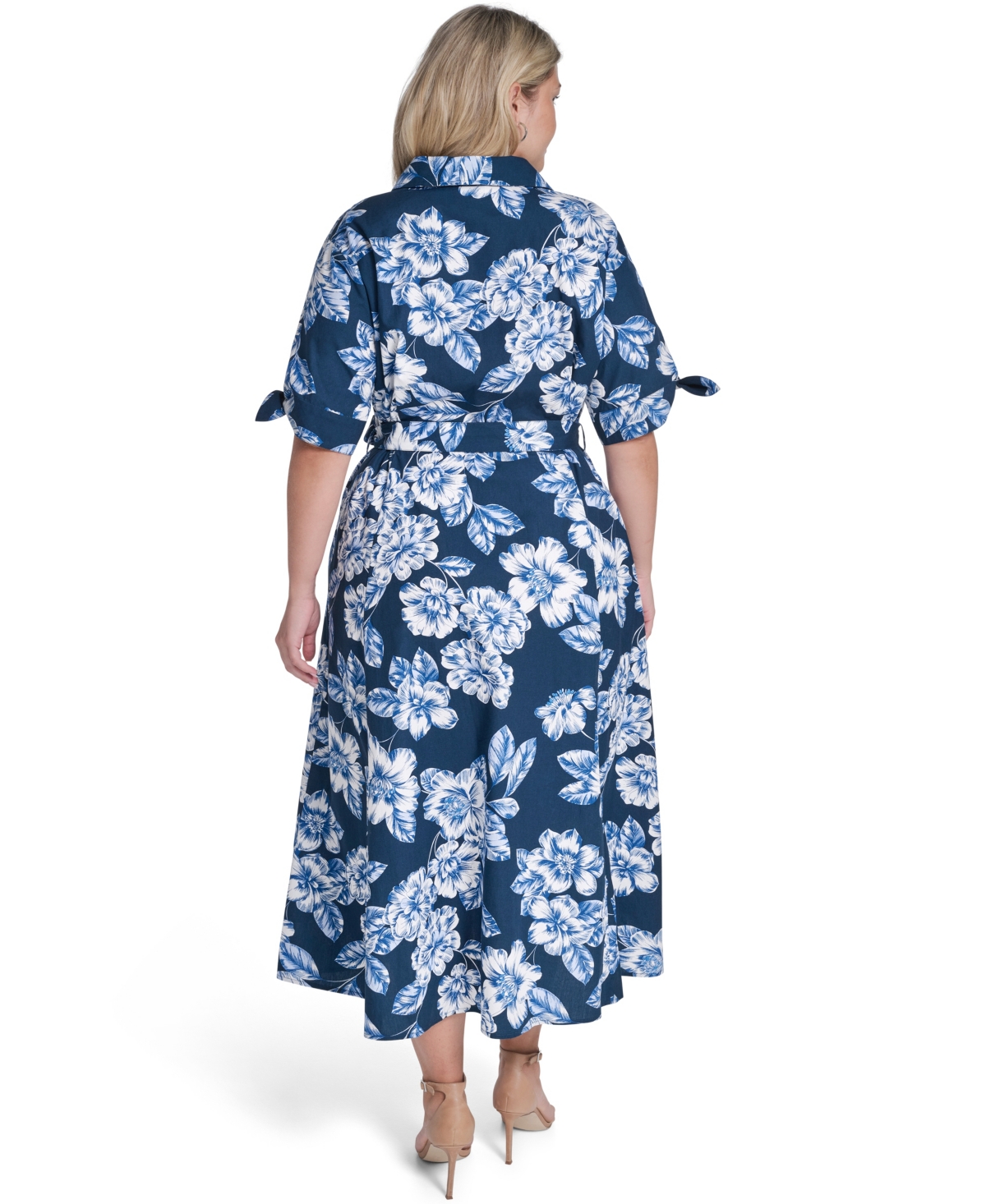 Calvin Klein Plus Floral-Print Midi Dress
