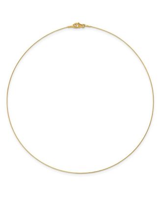 Solid 18K Yellow Gold Twisted Cable Collar Necklace 16 Inch or 18 Inch 0.5mm Wide Collar Necklace