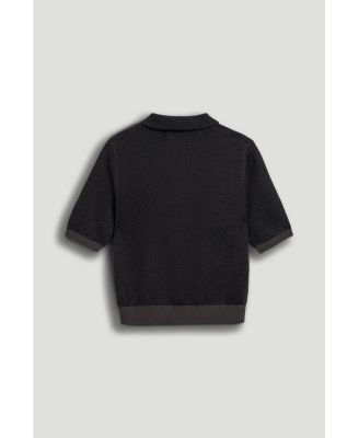 Women's Contrast-Trim Short-Sleeve Cardigan