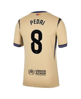 Men's Pedri Gold Barcelona 2025/26 Away Stadium Replica Jersey
