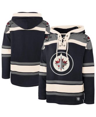 Men's Navy Winnipeg Jets Superior Lacer Hoodie