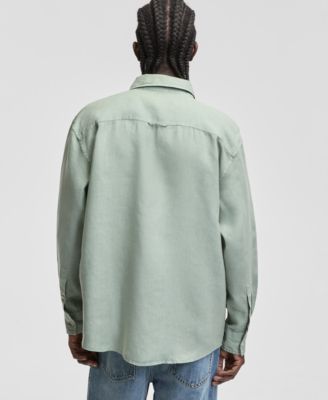 Men's Logan Long-Sleeve Garment-Dyed Linen Shirt