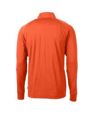 Men's Orange Chicago Bears Adapt Eco Knit Stretch Quarter-Zip Throwback Pullover