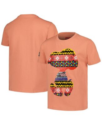 Big Boys and Girls Coral Peanuts Snoopy Mixtape T-Shirt