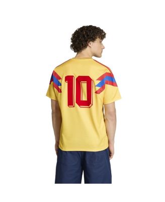 Men's Yellow Colombia National Team 1990 Bringback Home Jersey