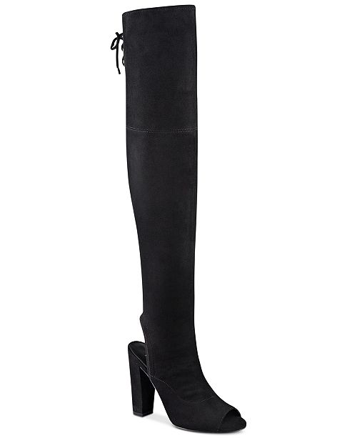 GUESS Women's Galle OverTheKnee PeepToe Boots & Reviews Boots
