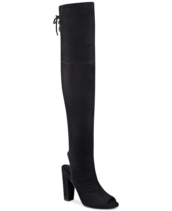 GUESS Women's Galle Over-The-Knee Peep-Toe Boots - Macy's
