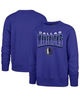 47 Men's & Women's Blue Dallas Mavericks Brush By Headline Crewneck Sweatshirt