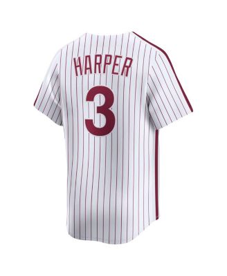 Men's Bryce Harper White Philadelphia Phillies Cooperstown Collection Limited Jersey
