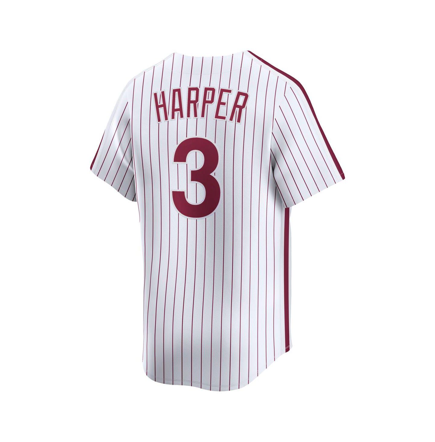 Мужской топ Nike Bryce Harper White Philadelphia Phillies Cooperstown Collection Limited Jersey — фото 2