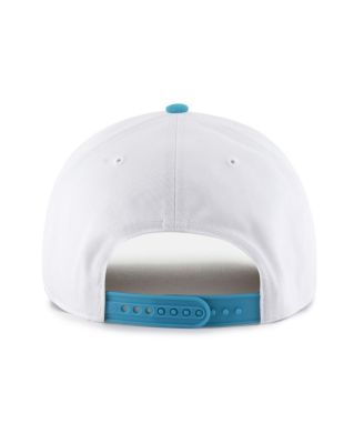 Men's White/Aqua NFL Multi-Team Throwback Dueling Logos Adjustable Hitch Hat