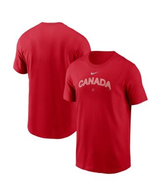 Men's Red Canada Baseball 2026 World Baseball Classic Wordmark T-Shirt