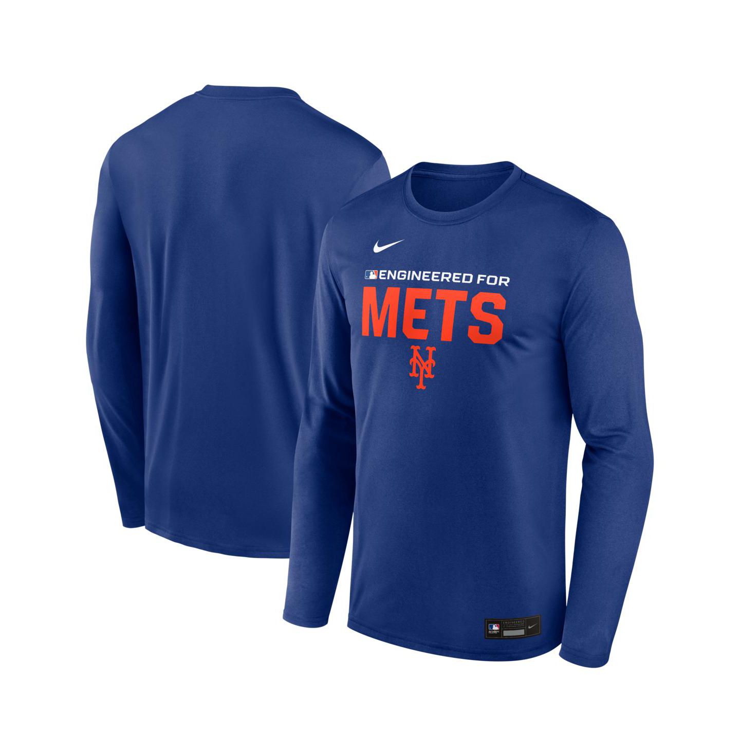 Мужская футболка Nike Royal New York Mets Authentic Collection Legend Dri-FIT Long Sleeve — фото 1