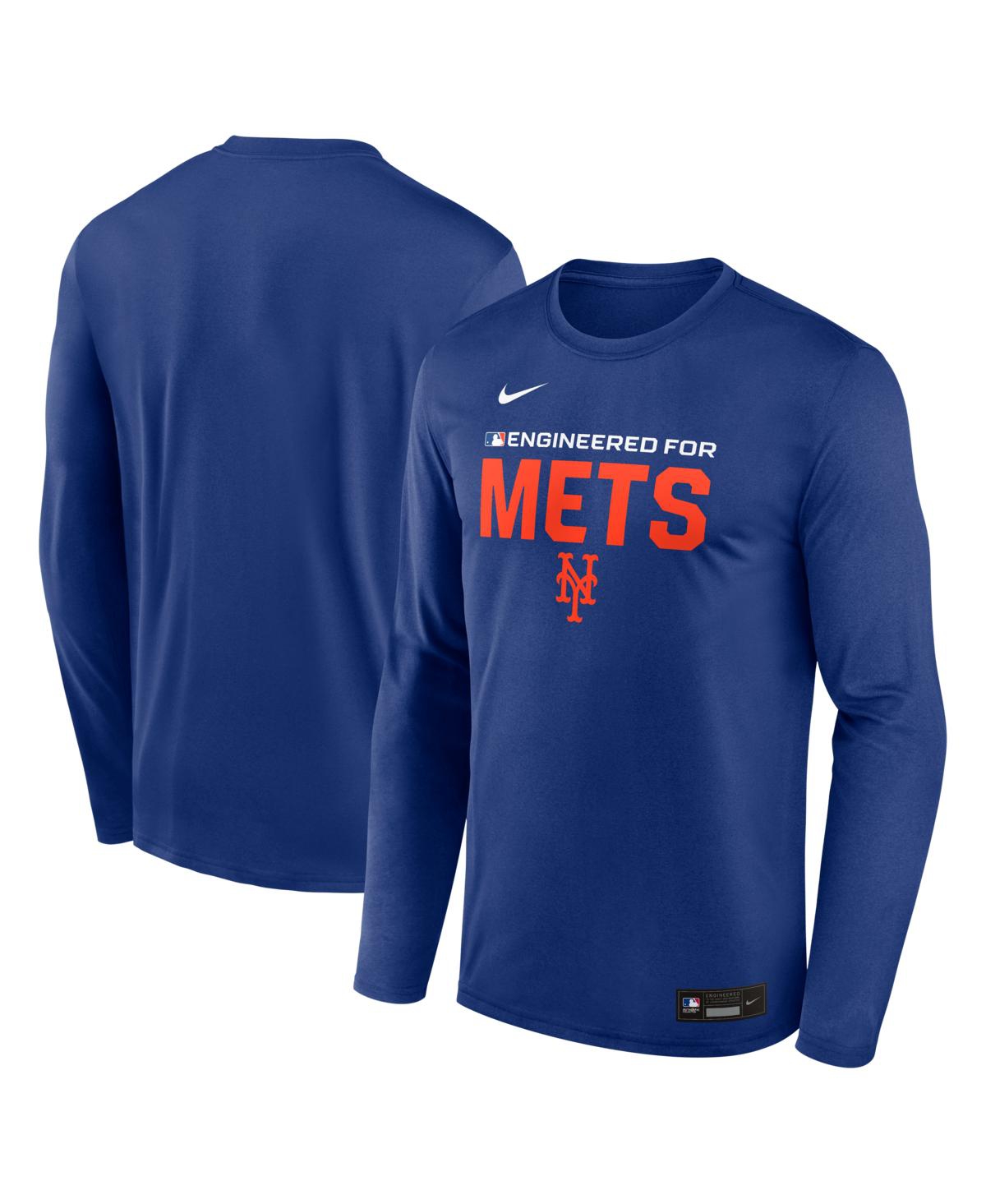 Nike Men's Royal New York Mets Authentic Collection Legend Dri-fit Long Sleeve T-Shirt