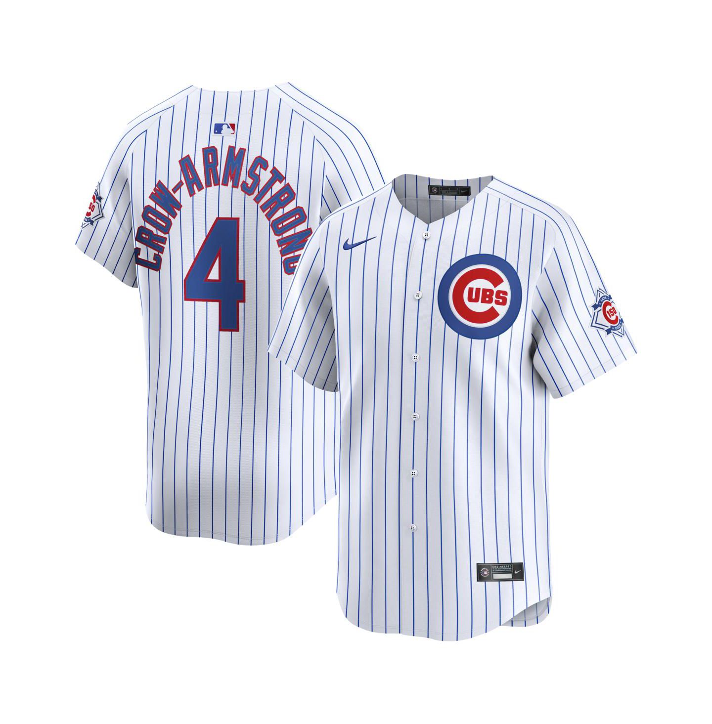 Мужской топ Nike Pete Crow-Armstrong White Chicago Cubs 150th Anniversary Limited Jersey — фото 1