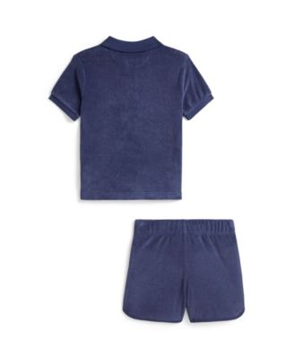 Boys' 2-7 Short-Sleeve Terry Polo Shirt & Shorts, 2-Piece Set
