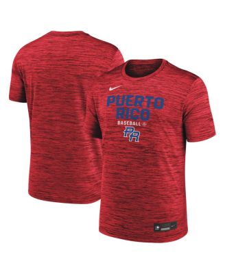 Men's Red Puerto Rico Baseball 2026 World Baseball Classic Velocity Dri-FIT T-Shirt