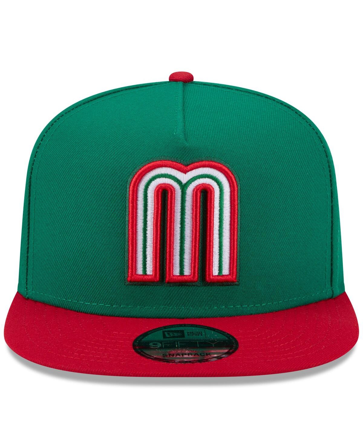New Era Men's Green/Red Mexico Baseball 2026 World Baseball Classic 9FIFTY A-Frame Snapback Hat