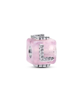 Pink Murano Glass Love Cube Charm