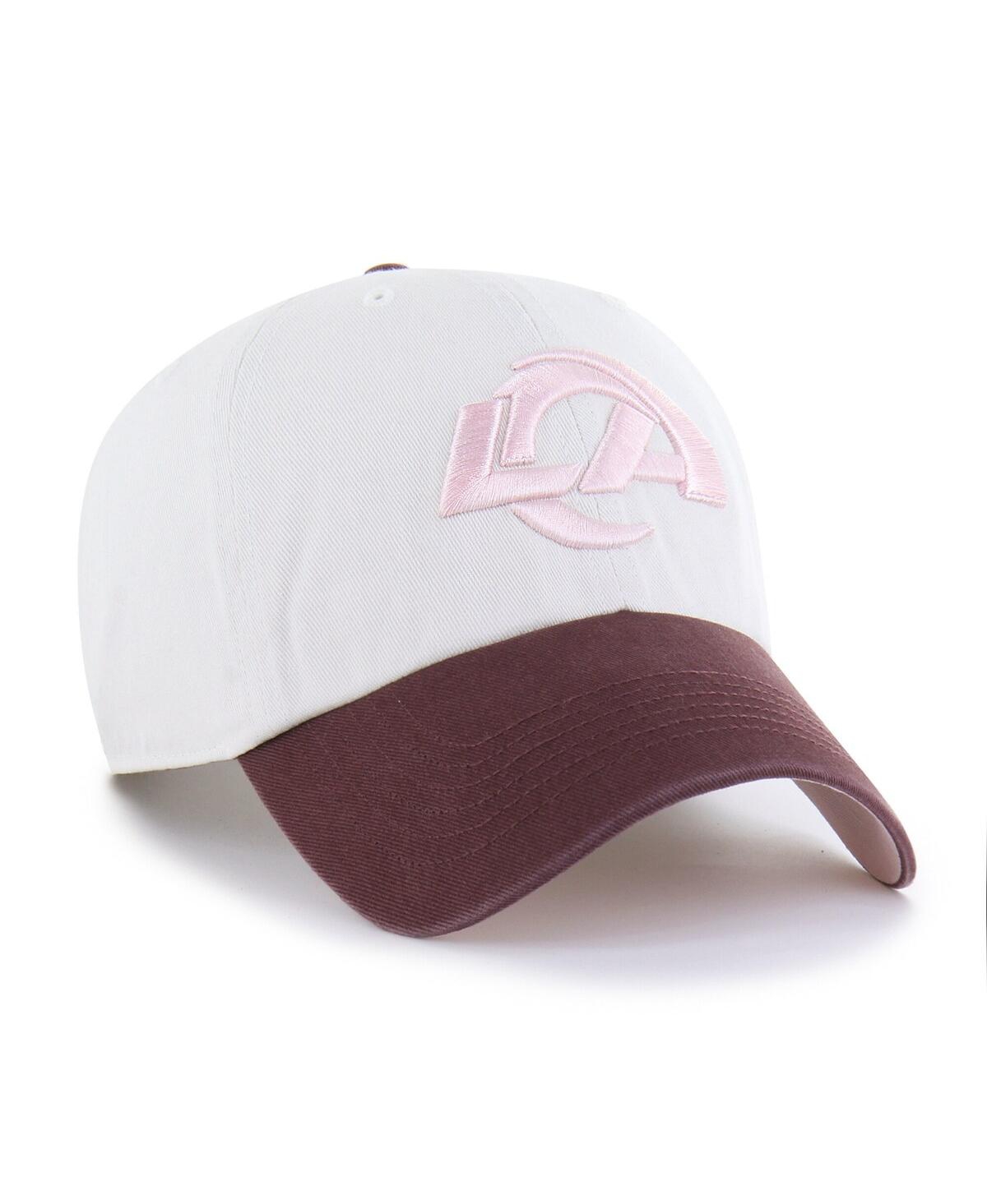 '47 Brand Men's Women's Stone/Burgundy Los Angeles Rams Love Letter Clean Up Adjustable Hat