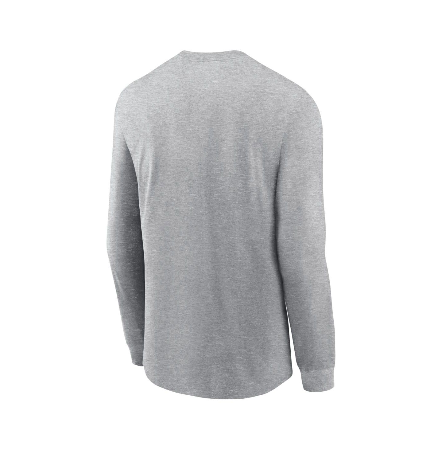 Мужская футболка Nike Heather Gray New England Patriots 2025 AFC Champions Locker Room Trophy Collection Long Sleeve — фото 3