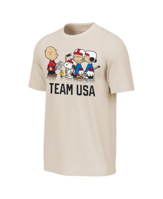 Men's Cream Peanuts Team Hustle T-Shirt