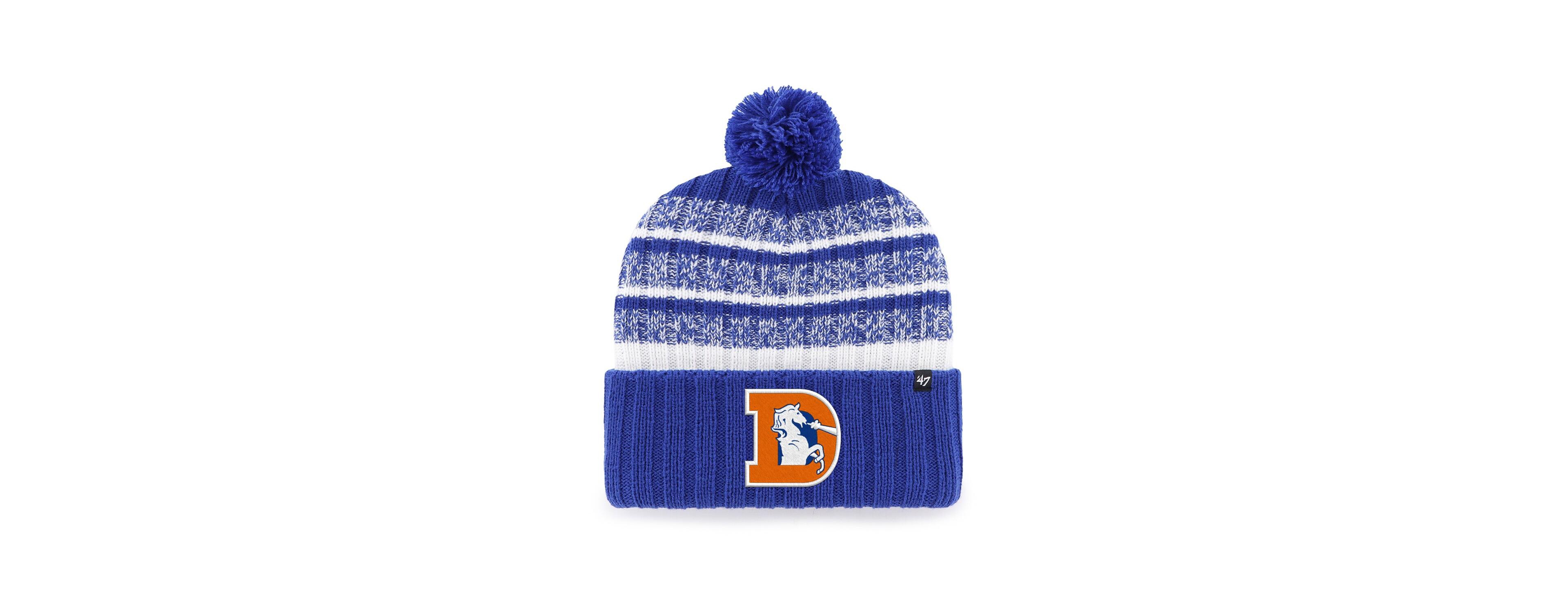47 Brand Men's Royal Denver Broncos Tavern Cuffed Knit Hat with Pom