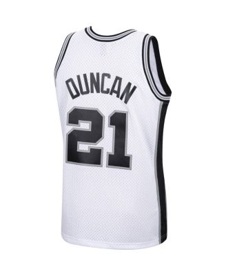 Men's Tim Duncan White San Antonio Spurs 1998-99 Hardwood Classics Swingman Jersey