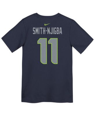 Preschool Jaxon Smith-Njigba College Navy Seattle Seahawks Super Bowl LX Patch Name & Number T-Shirt