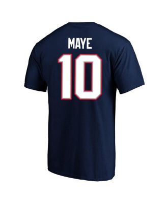 Men's Drake Maye Navy New England Patriots Super Bowl LX Patch Big & Tall Name & Number T-Shirt