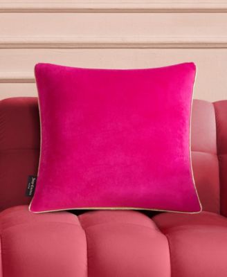 Embroidered Velvet Cheetah Decorative Pillow, 18" x 18"