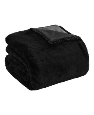 Big Fluffy Solid Faux Fur Throw, 50" x 70"