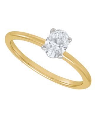 IGI Certified Lab Grown Diamond Solitaire Engagement Ring (1/2 ct. t.w.) in 14k White Gold or 14k Two Tone Gold